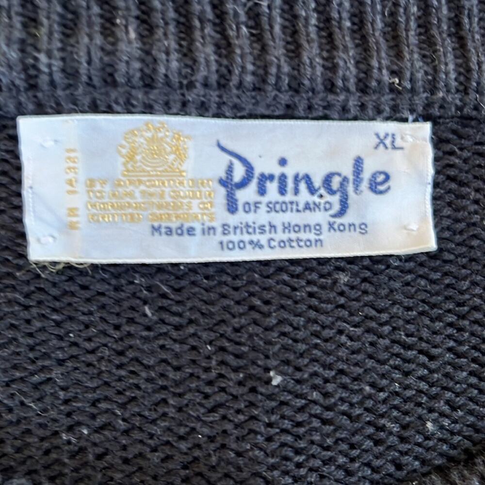 Vintage cotton Pringle of Scotland knit sweater. Size XL - Picture 4 of 5
